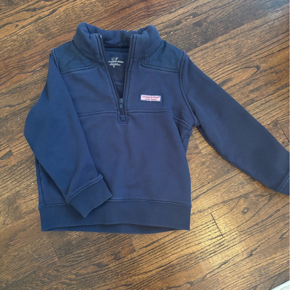 Vineyard Vines Kids Navy Quarter-Zip Pullover